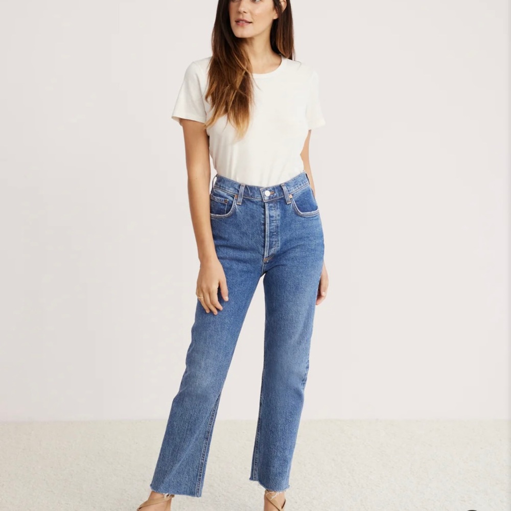Agolde Crop l (petite) Jeans. Petite full length Button Fly